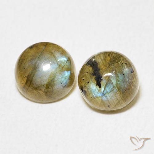 2.07ctw Natural Multicolor Labradorite, Round, Translucent