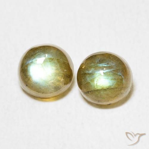 1.38ctw Natural Multicolor Labradorite, Round, Translucent