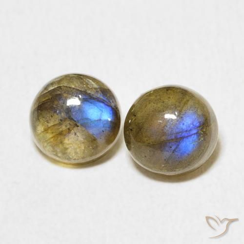 2.24ctw Natural Multicolor Labradorite, Round, Translucent