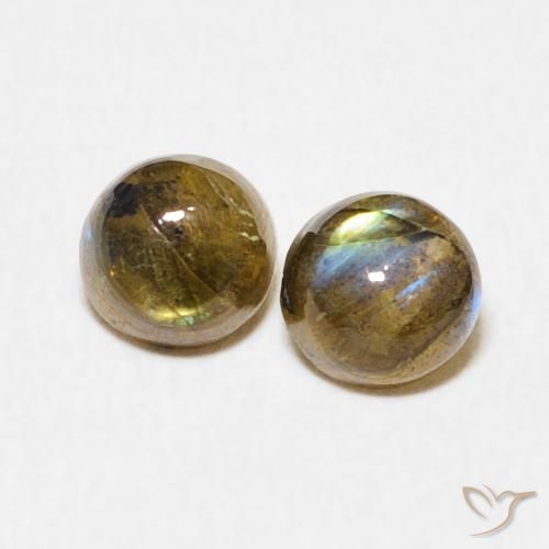 1.37ctw Natural Multicolor Labradorite, Round, Translucent
