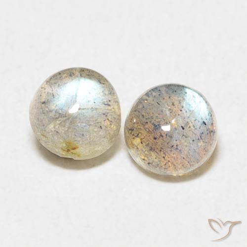 1.34ctw Natural Multicolor Labradorite, Round, Translucent
