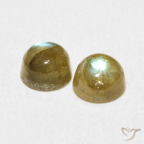 Labradorite Gemstones in 5.3 mm Size for Sale, Labradorite Stones in Multicolor Color