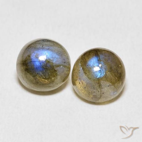 3.49ctw Natural Multicolor Labradorite, Round, Translucent