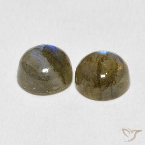 Labradorite Gemstones in 7 mm (calibrated) Size for Sale, Labradorite Stones in Multicolor Color