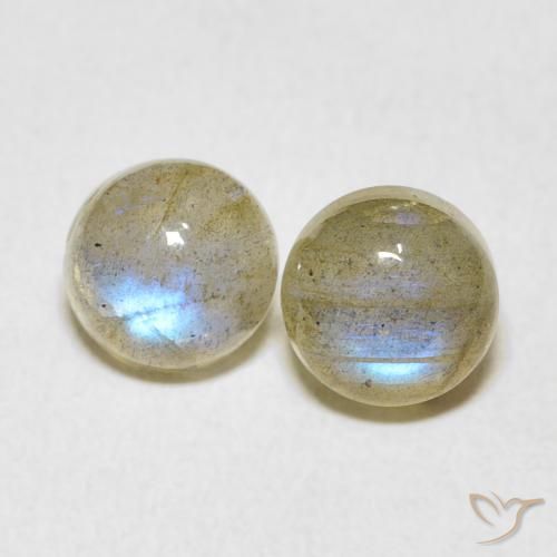 3.61ctw Natural Multicolor Labradorite, Round, Translucent