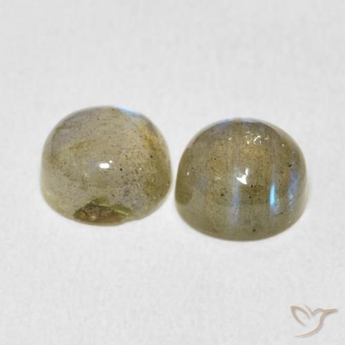Labradorite Gemstones in 7 mm (calibrated) Size for Sale, Labradorite Stones in Multicolor Color