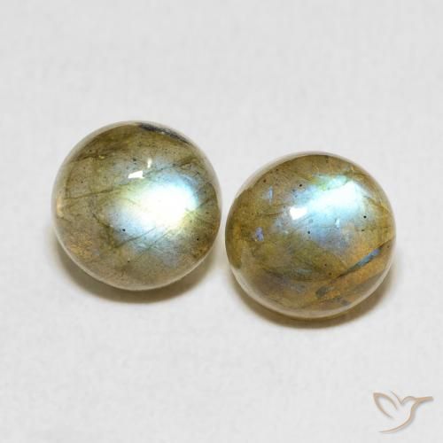 5.00ctw Natural Multicolor Labradorite, Round, Translucent