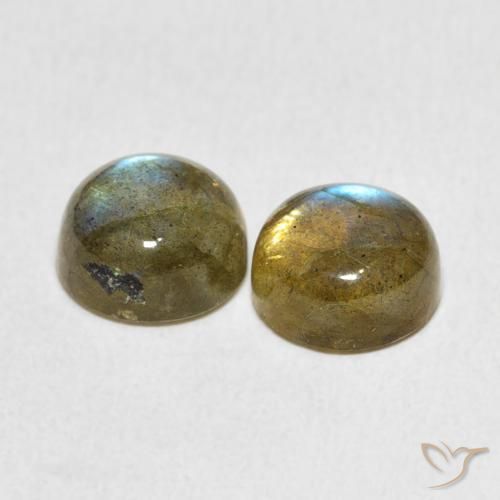 Labradorite Gemstones in 8 mm (calibrated) Size for Sale, Labradorite Stones in Multicolor Color