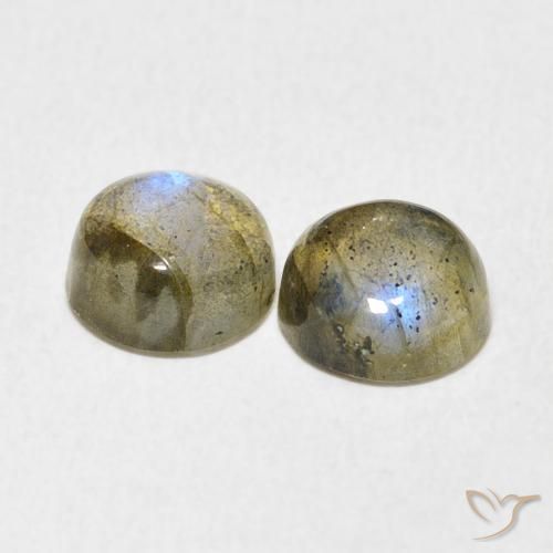 Labradorite Gemstones in 7 mm (calibrated) Size for Sale, Labradorite Stones in Multicolor Color