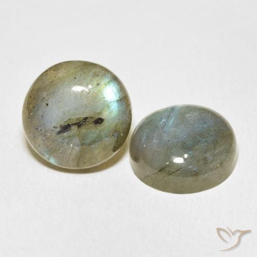16.03 ctw Multicolor Labradorite Stones, Natural Labradorite in Round Cabochon Shape for Sale