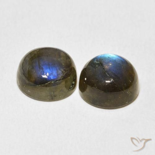 Labradorite Gemstones in 9 mm (calibrated) Size for Sale, Labradorite Stones in Multicolor Color