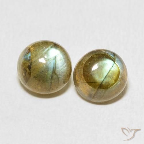 3.50ctw Natural Multicolor Labradorite, Round, Translucent