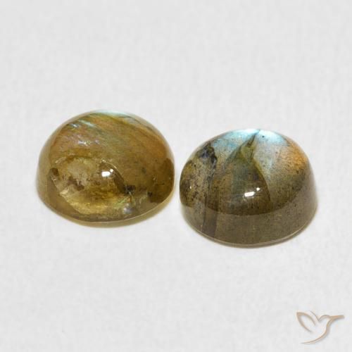 Labradorite Gemstones in 8 mm (calibrated) Size for Sale, Labradorite Stones in Multicolor Color