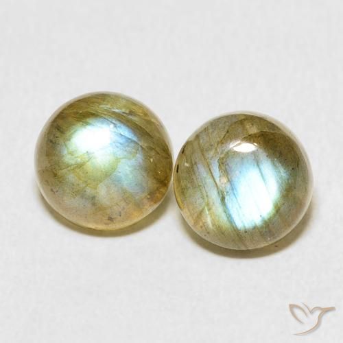 4.67ctw Natural Multicolor Labradorite, Round, Translucent