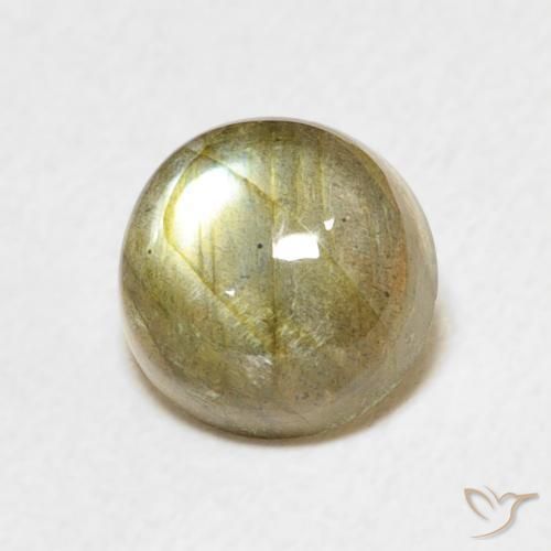 1.64 ct Multicolor Labradorite Stone, Natural Labradorite in Round Cabochon Shape for Sale