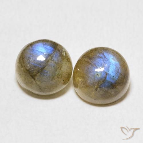 3.84ctw Natural Multicolor Labradorite, Round, Translucent