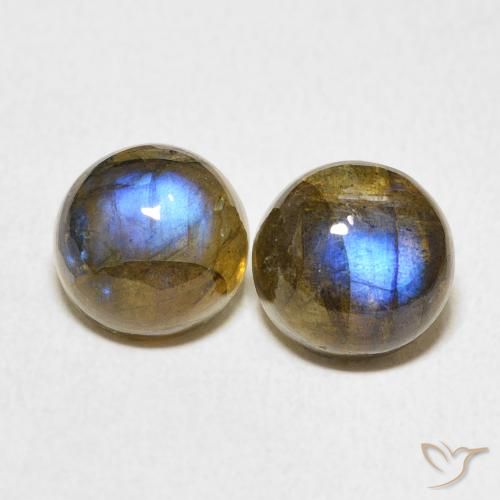 5.28ctw Natural Multicolor Labradorite, Round, Translucent