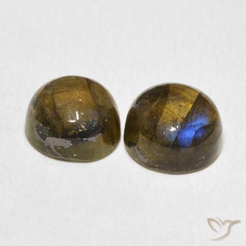 Labradorite Gemstones in 8 mm (calibrated) Size for Sale, Labradorite Stones in Multicolor Color