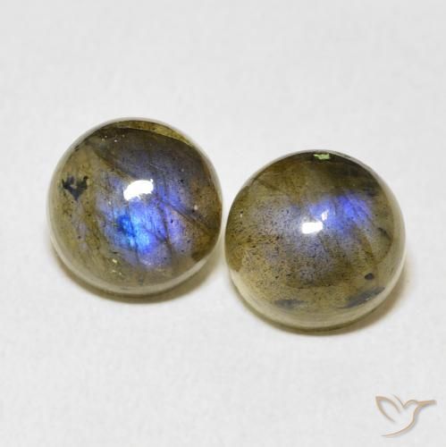 7.00ctw Natural Multicolor Labradorite, Round, Translucent