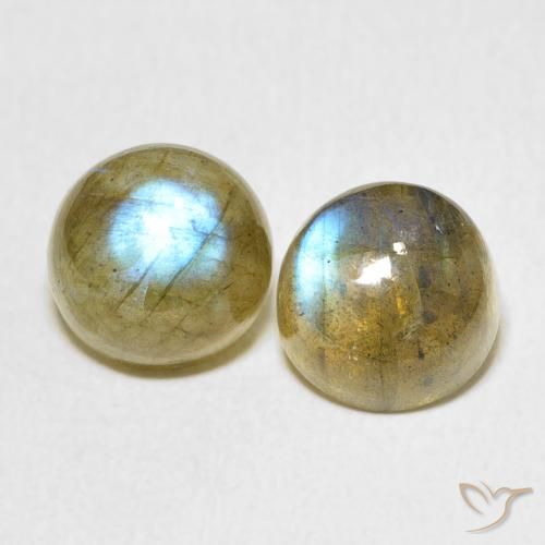 7.29ctw Natural Multicolor Labradorite, Round, Translucent