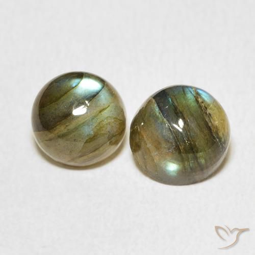 3.55ctw Natural Multicolor Labradorite, Round, Translucent