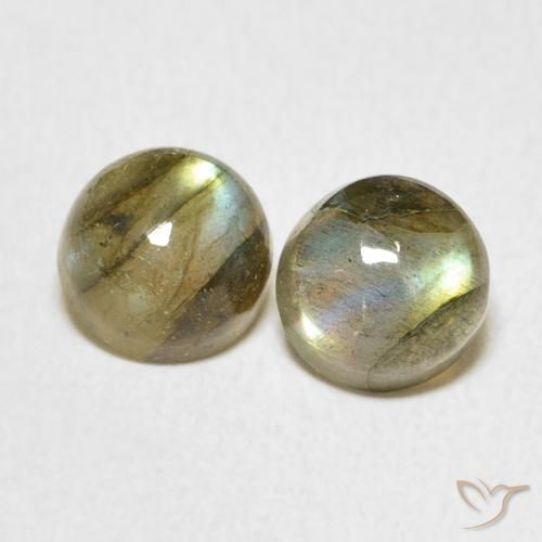 3.61ctw Natural Multicolor Labradorite, Round, Translucent