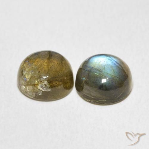 Labradorite Gemstones in 8 mm (calibrated) Size for Sale, Labradorite Stones in Multicolor Color