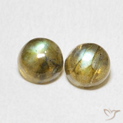 1.23ctw Natural Multicolor Labradorite, Round, Translucent