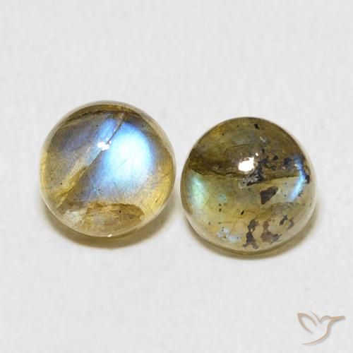2.16ctw Natural Multicolor Labradorite, Round, Translucent