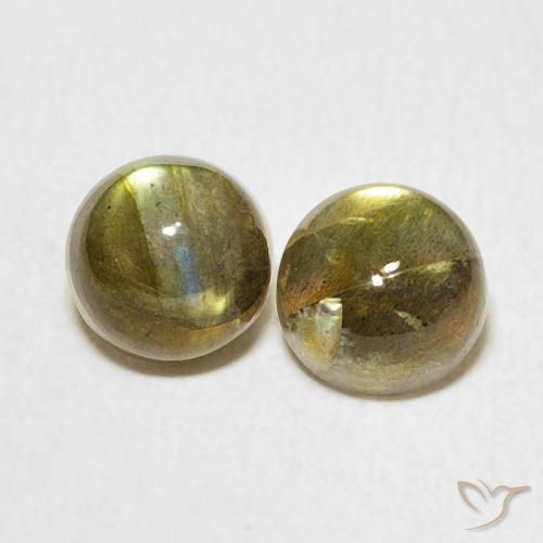 2.31ctw Natural Multicolor Labradorite, Round, Translucent