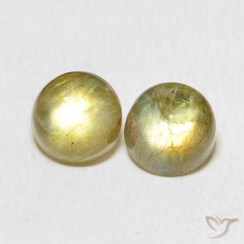 2.50ctw Natural Multicolor Labradorite, Round, Translucent