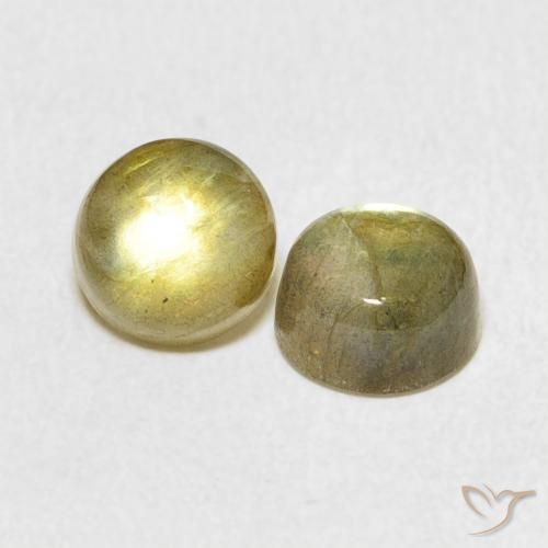 2.50 ctw Multicolor Labradorite Stones, Natural Labradorite in Round Cabochon Shape for Sale