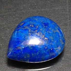 5.96 ct Blue Lapis Lazuli Gemstone, Lapis Lazuli Gem in Pear Cabochon Shape for Sale.