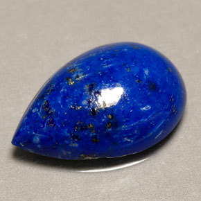 4.34 ct Blue Lapis Lazuli Gemstone, Lapis Lazuli Gem in Pear Cabochon Shape for Sale.