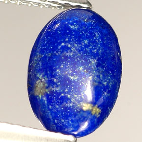 1.53 ct Blue Lapis Lazuli Stone, Natural Lapis Lazuli in Oval Cabochon Shape for Sale