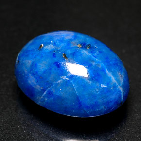 5.76 ct Blue Lapis Lazuli Stone, Natural Lapis Lazuli in Oval Cabochon Shape for Sale