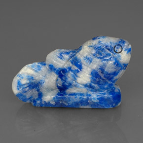 29.02 ct Blue Lapis Lazuli Stone, Natural Lapis Lazuli in Carved Fish Shape for Sale