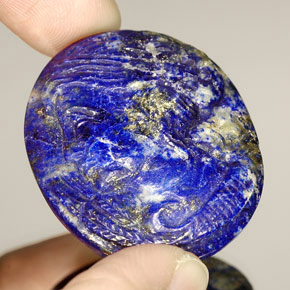 Lapis Lazuli Gemstone in 37.2 x 28.1 mm Size for Sale, Lapis Lazuli Stone in Violet Blue Color