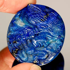 Lapis Lazuli Gemstone in 33.7 x 29.3 mm Size for Sale, Lapis Lazuli Stone in Royal Blue Color