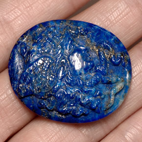 Lapis Lazuli Gemstone in 30.9 x 26.2 mm Size for Sale, Lapis Lazuli Stone in Violet Blue Color
