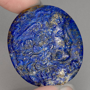 Lapis Lazuli Gemstone in 31.7 x 27.9 mm Size for Sale, Lapis Lazuli Stone in Royal Blue Color