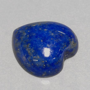 5.31 ct Blue Lapis Lazuli Gemstone, Lapis Lazuli Gem in Heart Cabochon Shape for Sale.