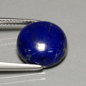 5.37 ct Blue Lapis Lazuli Stone, Natural Lapis Lazuli in Round Cabochon Shape for Sale