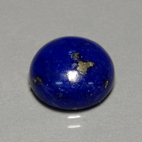 5.64 ct Blue Lapis Lazuli Gemstone, Lapis Lazuli Gem in Round Cabochon Shape for Sale.