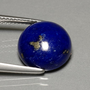 5.64 ct Blue Lapis Lazuli Stone, Natural Lapis Lazuli in Round Cabochon Shape for Sale