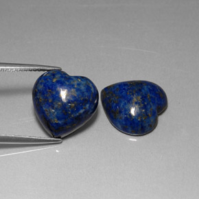 11.53 ct Blue Lapis Lazuli Gemstone, Lapis Lazuli Gem in Heart Cabochon Shape for Sale.