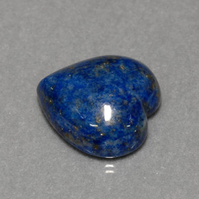 6.02 ct Blue Lapis Lazuli Stone, Natural Lapis Lazuli in Heart Cabochon Shape for Sale