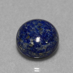 7.31 ct Blue Lapis Lazuli Gemstone, Lapis Lazuli Gem in Round Cabochon Shape for Sale.