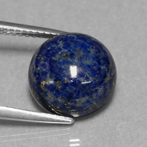 7.31 ct Blue Lapis Lazuli Stone, Natural Lapis Lazuli in Round Cabochon Shape for Sale