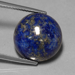 14.66 ct Blue Lapis Lazuli Gemstone, Lapis Lazuli Gem in Round Cabochon Shape for Sale.